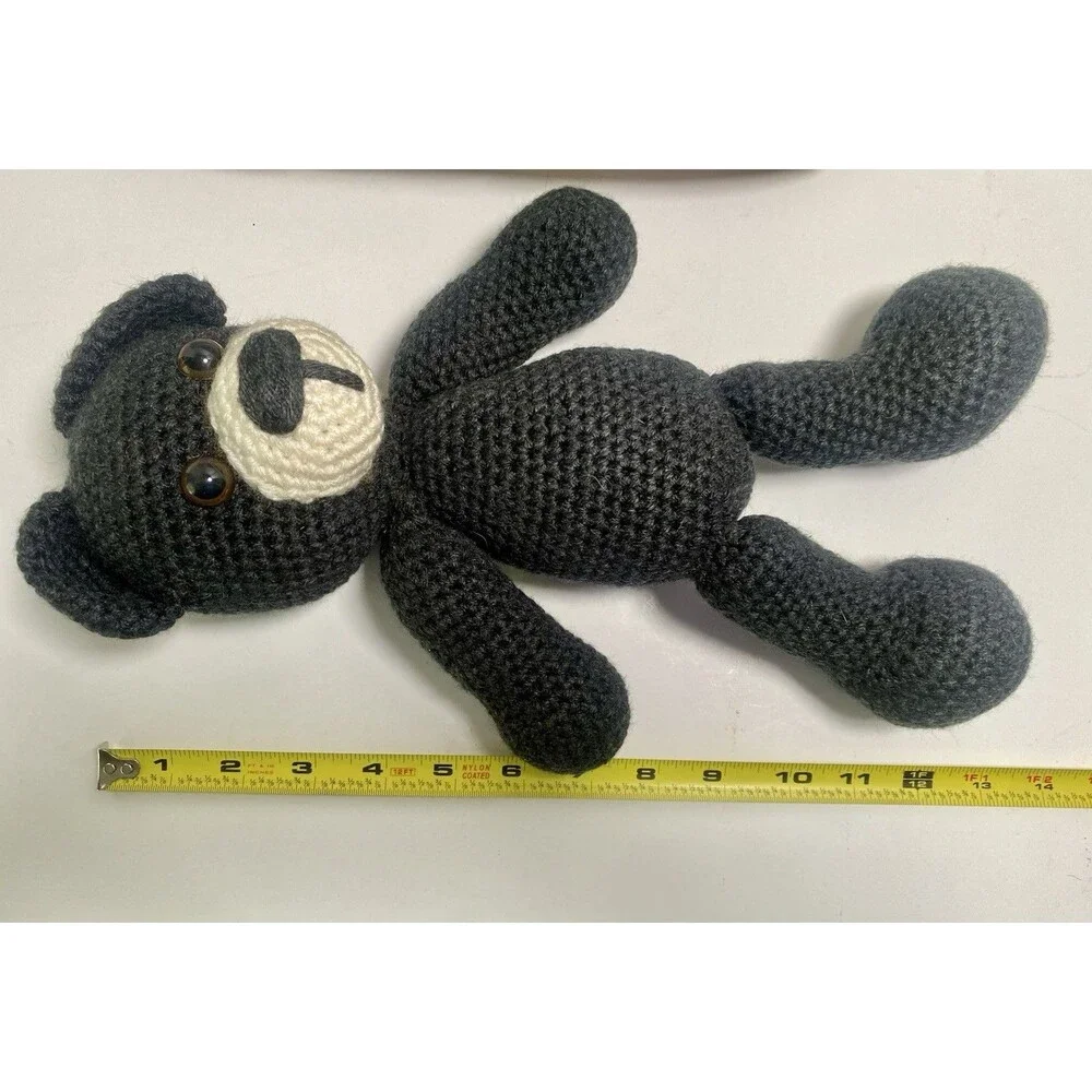 Handmade Crochet Teddy Bear Black 12
